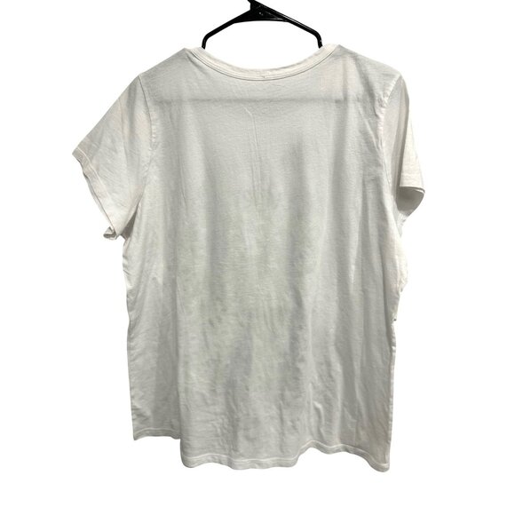 Butterfly Graphic Womens White T Shirt Cotton Short Sleeves Sz 3X - Picture 2 of 9